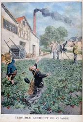 Accidente de caza, 1900