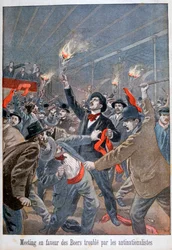 Reunión a favor de los bóeres perturbada por los antinacionalistas, 1900