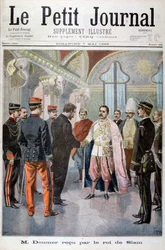 Paul Doumer, Gobernador General de Indochina, recibido por el Rey de Siam en Bangkok, 1899