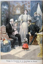 El zar Nicolás II de Rusia y Félix Faure, presidente de la República Francesa, 1897