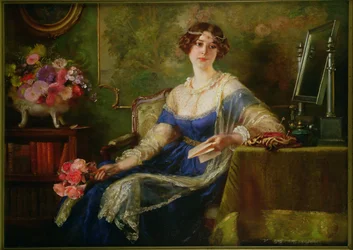 Una joven belleza (óleo sobre lienzo)