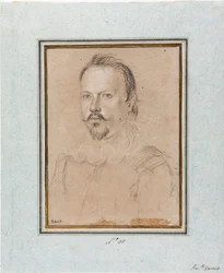 Retrato de Vicente I de Gonzaga, Duque de Mantua (1562-1612) Dibujo de Ottavio Leoni (1578-1630) Génova, Musei di Strada Nuova, inv 2440