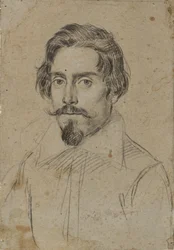 Retrato de un hombre, medio cuerpo girado a la izquierda