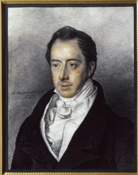 Retrato de Nicolas Ivanovich Tourgueniev (1789-1871). (Retrato de N.I. Turgenev). Oeuvre de Otto (Yermolay) Oesterreich (1790-1871), pastel sobre cartón