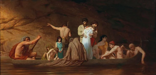 La barca de Caronte, segunda mitad del siglo XIX