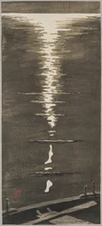 Luz de luna en el mar