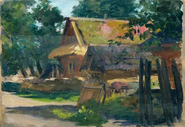 Dos cabañas con techo de paja