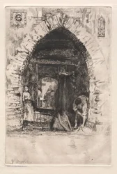 Grabados de Venecia: Lavandería, 1881