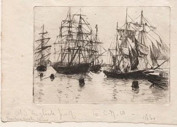 Barcos de vela, Venecia, 1880