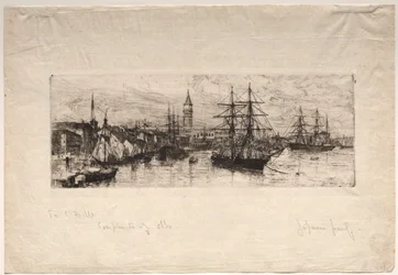 Embarcaciones y el Palacio Ducal, 1880