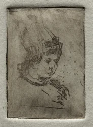 Cabeza pequeña con gorro, 1878