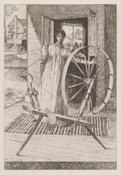 En la rueca, c. 1884