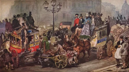 Escena en Ludgate Circus, 1850