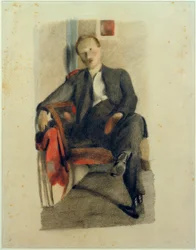 Retrato de un joven sentado