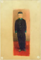 Autorretrato en uniforme de orfanato (según una fotografía)