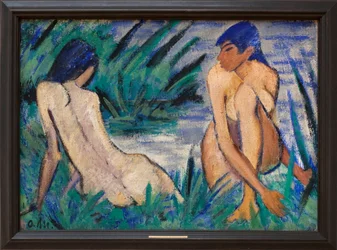 Dos chicas en los juncos