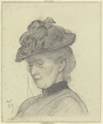 Retrato de Luise Scholderer con sombrero