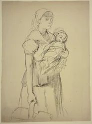 Campesina con niño
