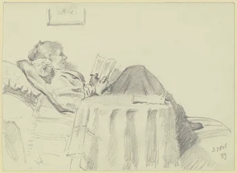 Luise Scholderer leyendo