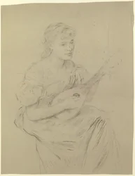Joven tocando la mandolina («Tañedora de laúd»)
