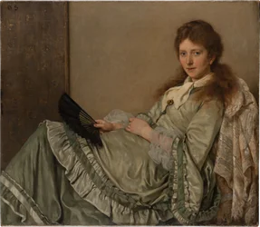 Retrato de la esposa del artista en la otomana