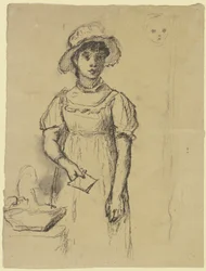 Joven de pie con una carta