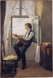 El violinista junto a la ventana