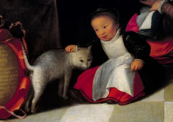 El artista y su familia (detalle)