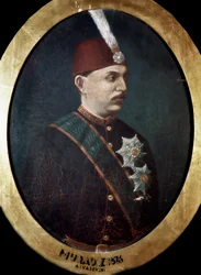 Imperio Otomano: Retrato del Sultán Mehmed Murad V (1840-1910). Pintura. 1876. Biblioteca Topkapi Sarayi, Estambul
