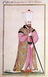 Arte otomano: jefe de los jardineros del palacio