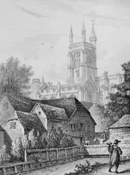 Torre del Colegio, Biblioteca y Molino Winchester, c.1830