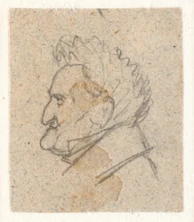 Retrato de perfil del pintor de flores C.D. Fritzsch