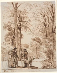 Camino del bosque con figuras. Islinge