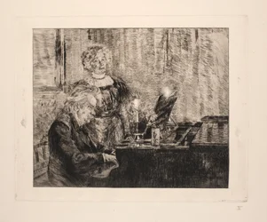Edvard y Nina Grieg al piano