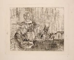 Edvard y Nina Grieg al piano