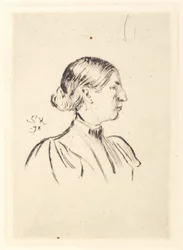 Retrato de Anna Ancher, perfil
