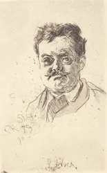 Retrato de Carl Locher, de frente