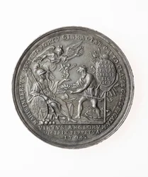 Medalla conmemorativa de las victorias británicas, 1704 (plata)