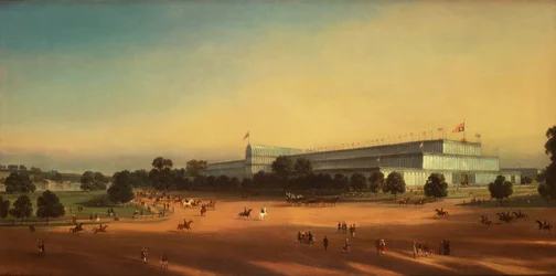 Palacio de Cristal durante la Gran Exposición de 1851, Hyde Park, Londres (óleo sobre lienzo)