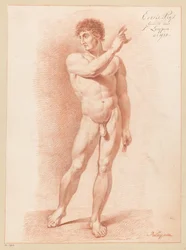 Desnudo masculino de pie, visto de frente (1er premio 1815)
