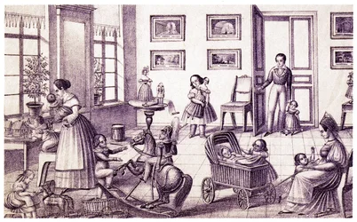 Habitación de los niños, principios del siglo XIX
