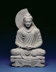 Buda Sentado, Gandhara, siglo I-III d.C.
