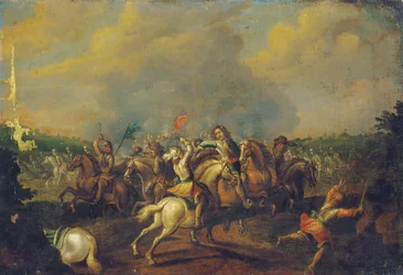 Una escaramuza de caballería