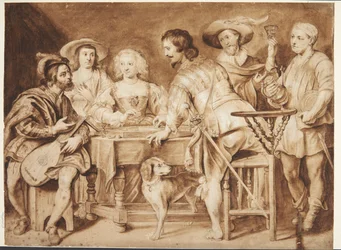 Grupo alrededor de una mesa