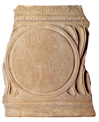 Arte paleocristiano: Epitafio cristiano de Melissus. De Roma, París, Museo del Louvre