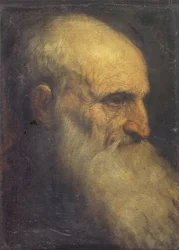 Cabeza de un hombre (frontal), c.1588-90