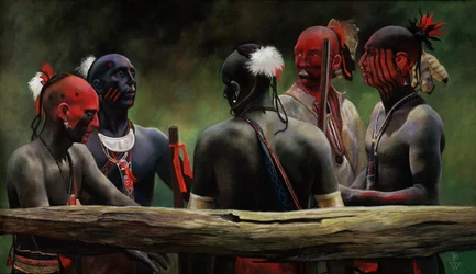 Contra la valla, 2004 (pastel)