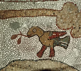 Paloma con una ramita de olivo. Mosaico