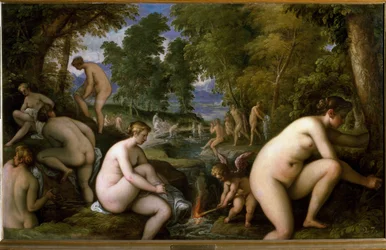 Amor letheo (Mujeres desnudas bañándose)