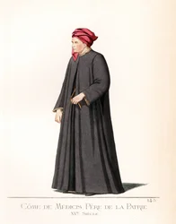 Cosme (Come) de Médicis (1389-1464), también conocido como Cosme el Viejo (Cosimo il Vecchio) o Come Pere de la Patria (Cosimo Pater Patriae), banquero y estadista italiano, fundador de la dinastía política de los Médicis - Cosme de Médicis (1389-1464), go